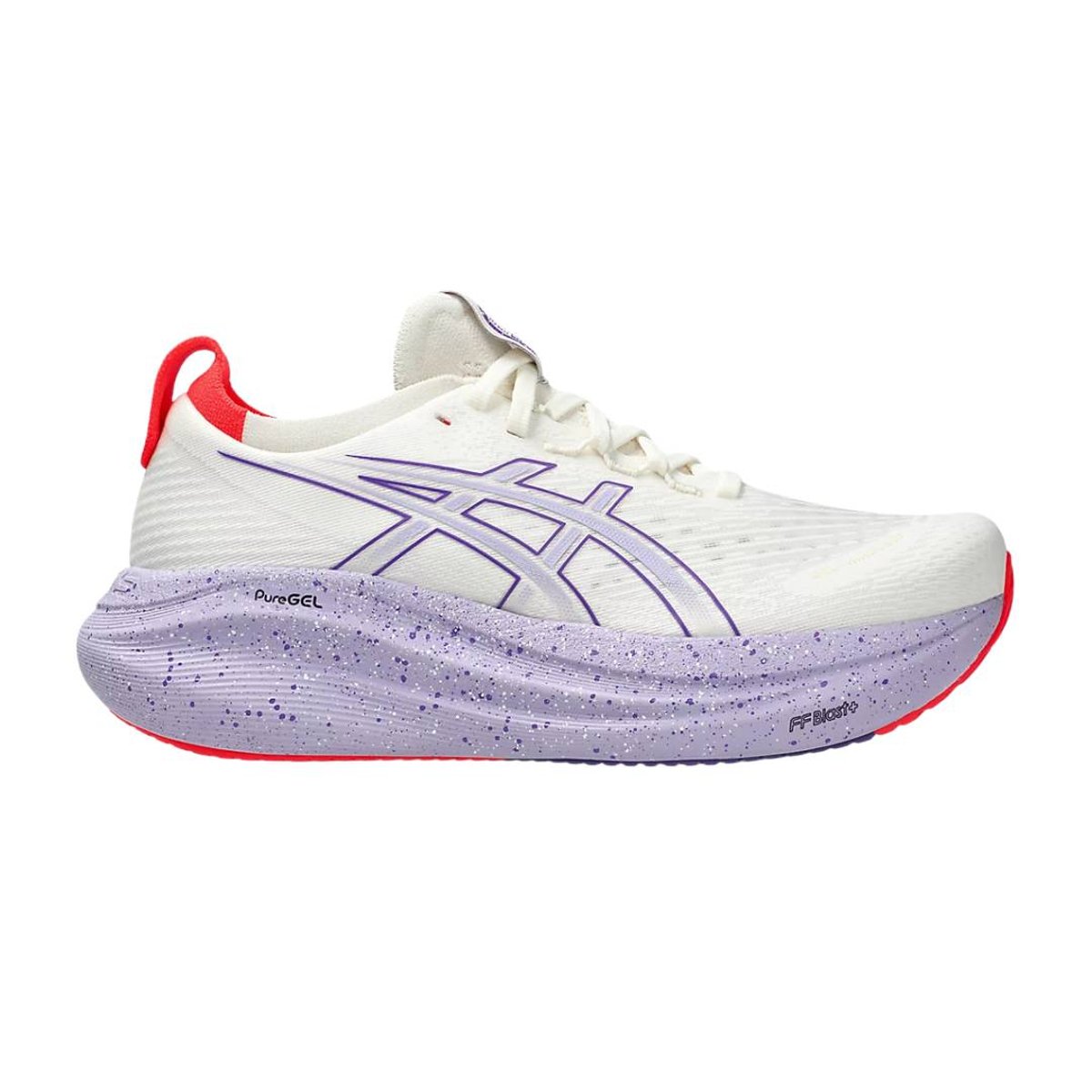 Asics Gel-Nimbus 27 Tokyo Weiß Lila AW25 Damen-Sportschuhe, Größe 41,5 - EUR