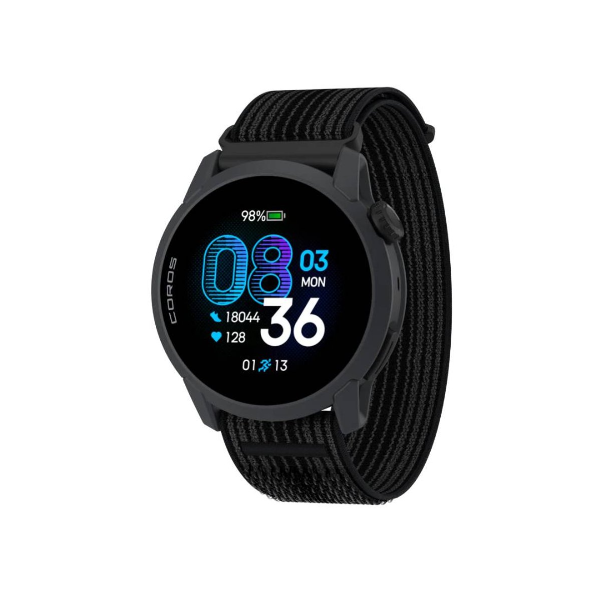 Coros Pace 4 GPS-Uhr Schwarz Nylon