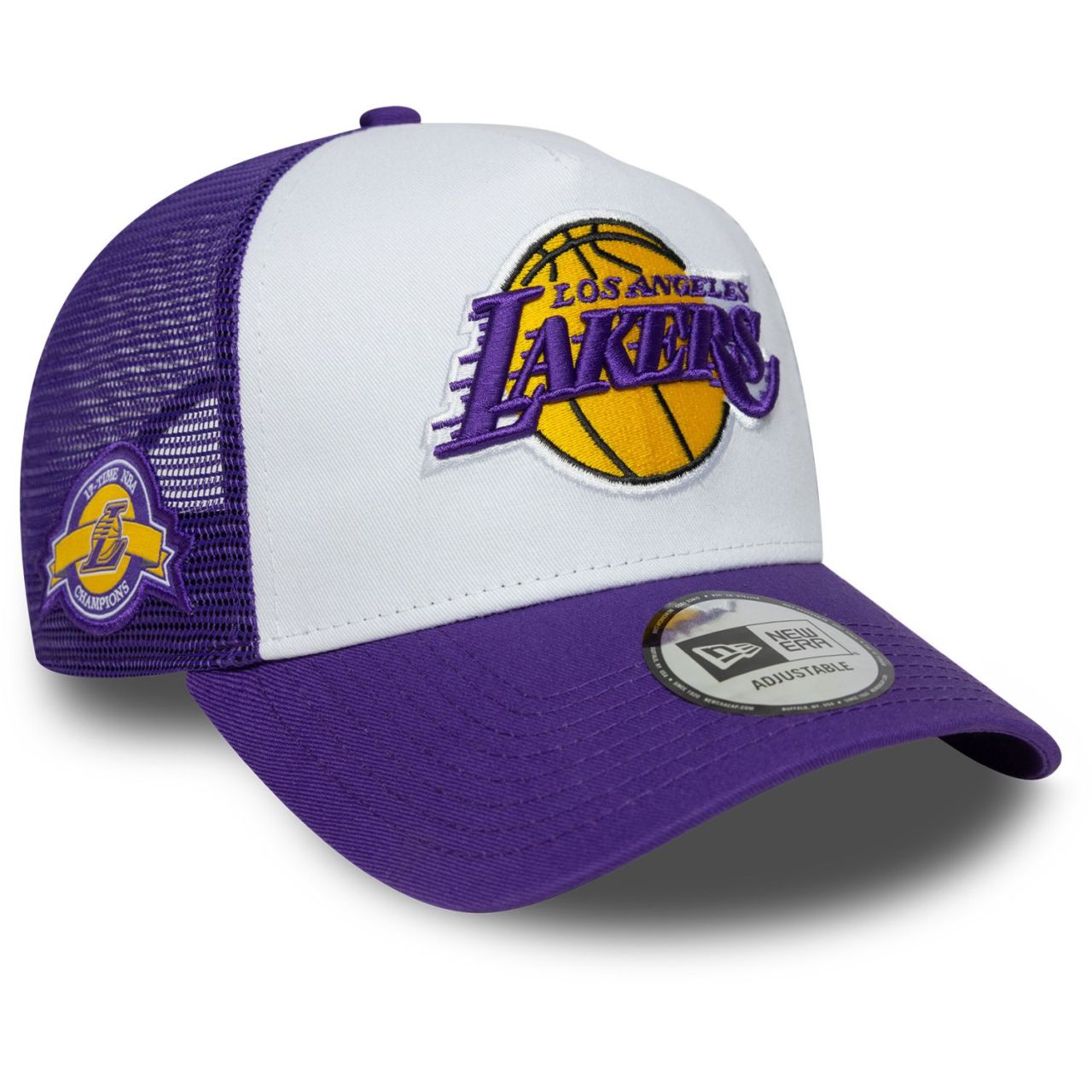 New Era A-Frame Trucker Cap - SIDEPATCH Los Angeles Lakers