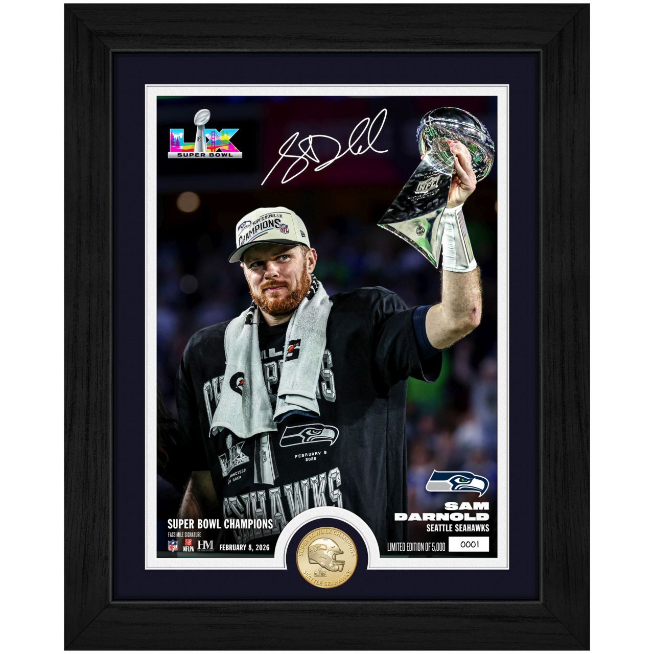 Sam Darnold Seattle Seahawks Super Bowl LX Lombardi Bild