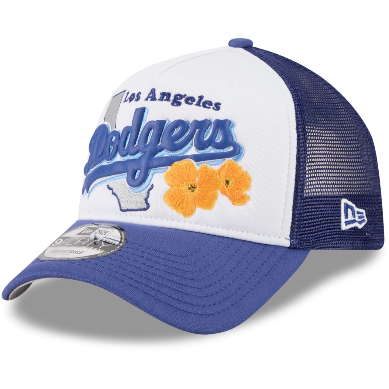 New Era A-Frame Trucker Cap STATE FLOWER Los Angeles Dodgers