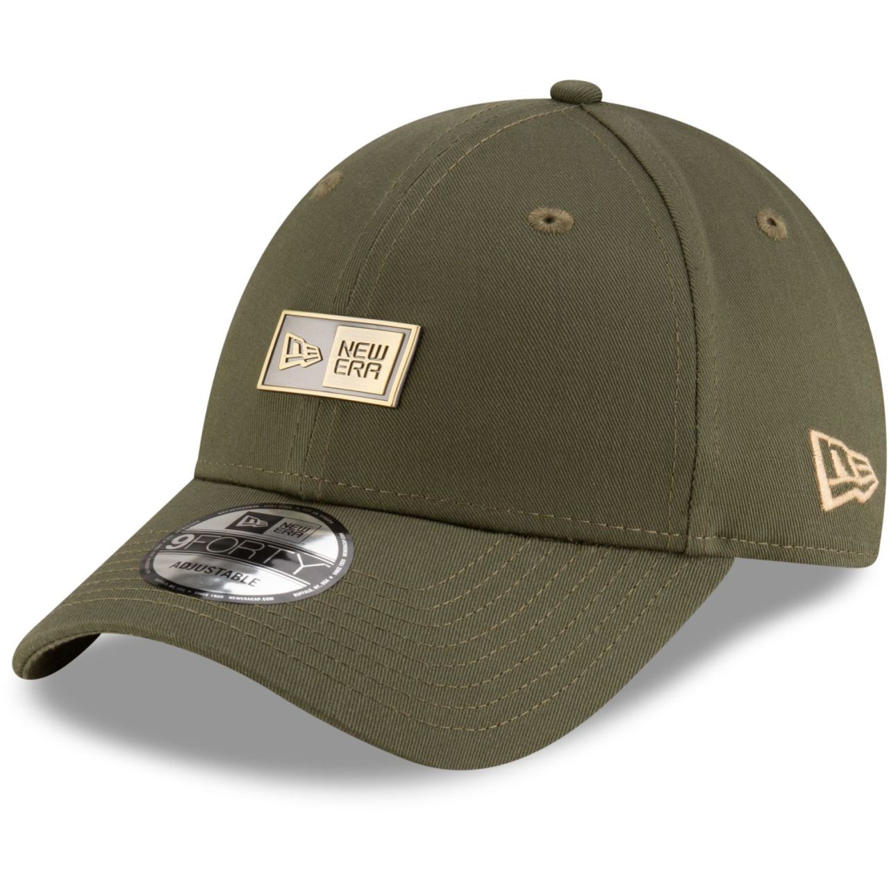 New Era 9Forty Strapback Cap - METAL BADGE oliv