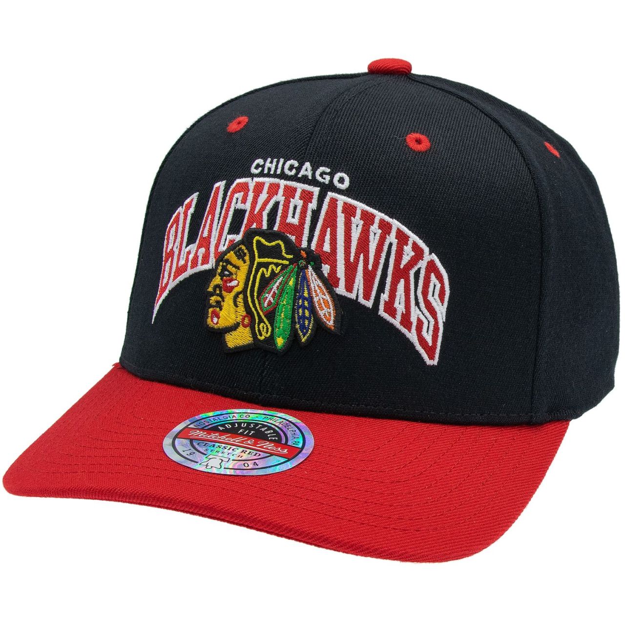 M&N Stretch Snapback Classic Red Cap - Chicago Blackhawks