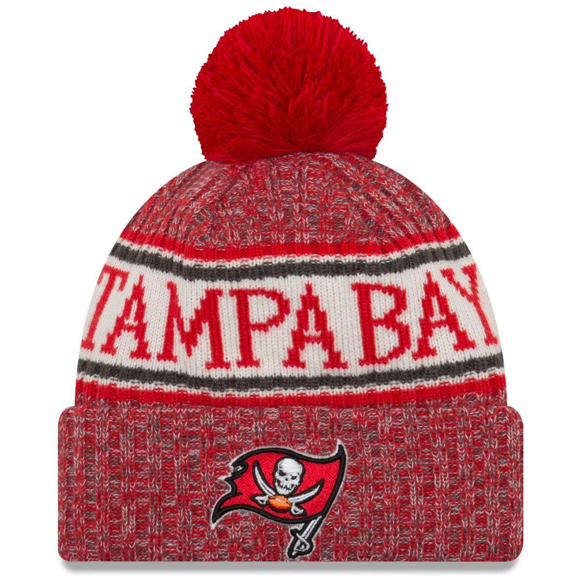 New Era NFL Sideline Bobble Wintemütze Tampa Bay Buccaneers
