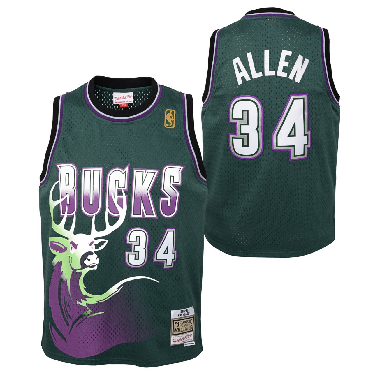 Swingman Kinder Jersey Milwaukee Bucks 1996 Ray Allen