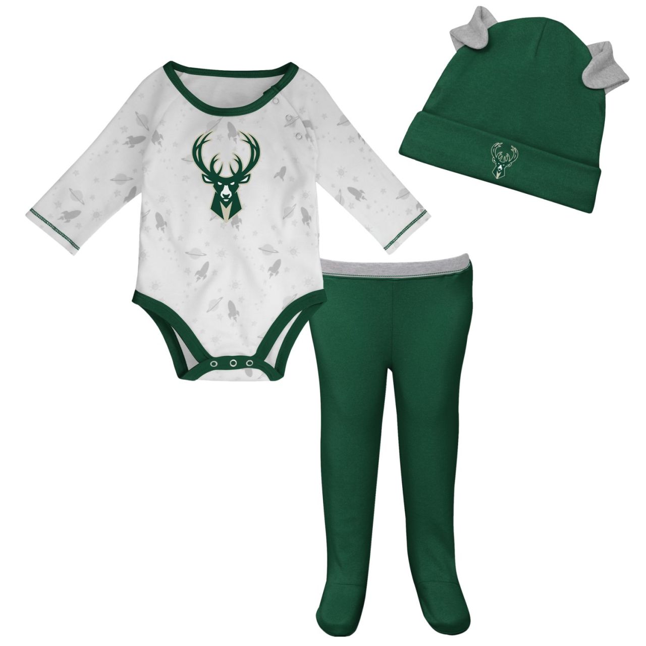 Outerstuff NBA Baby Creeper Set Milwaukee Bucks