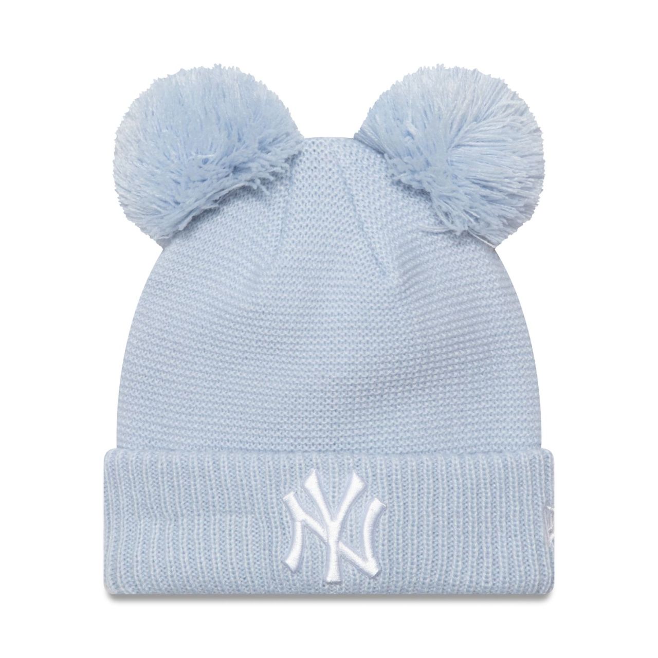 New Era Mädchen Wintermütze Double Bobble NY Yankees sky