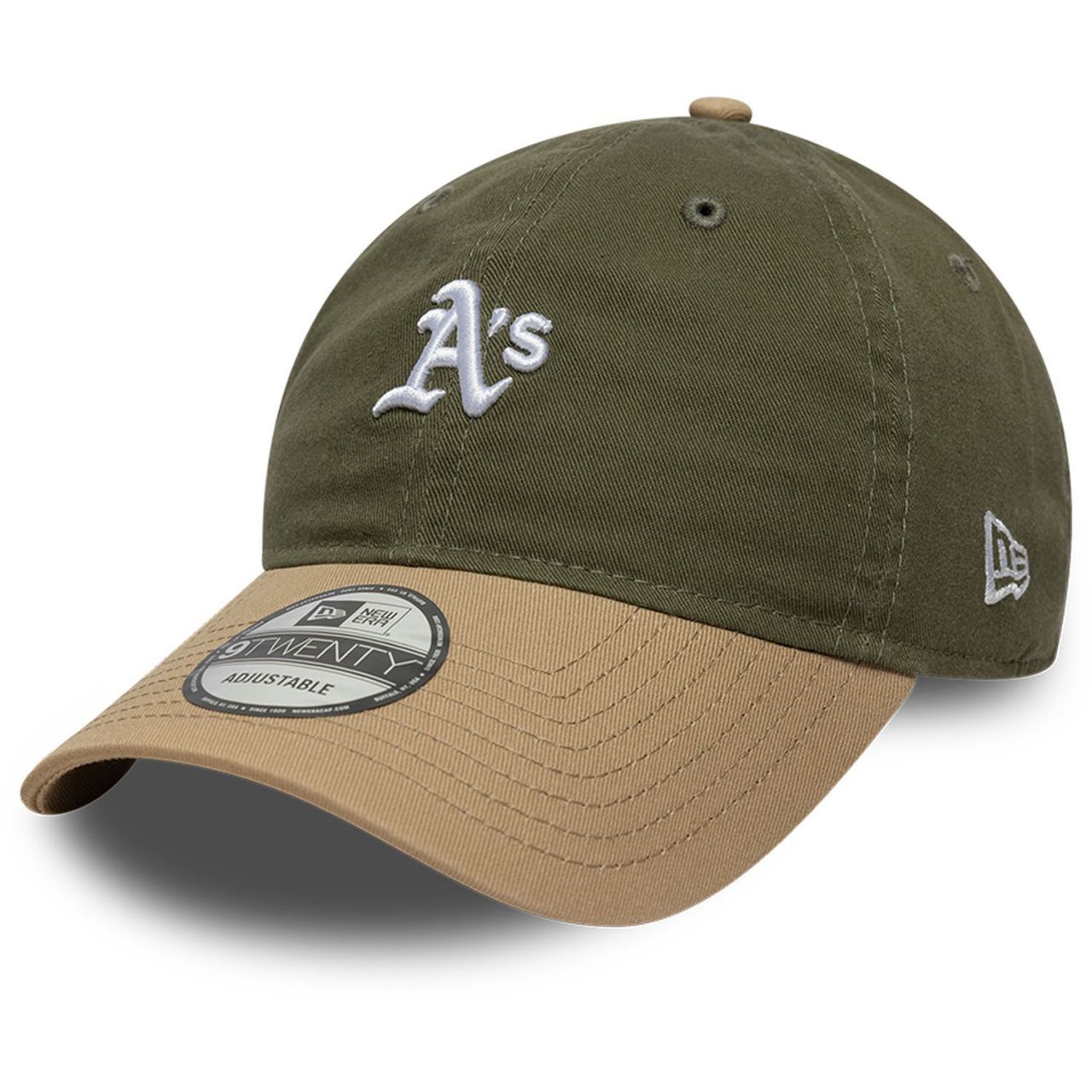 New Era 9Twenty Casual Cap MINI LOGO Oakland Athletics oliv