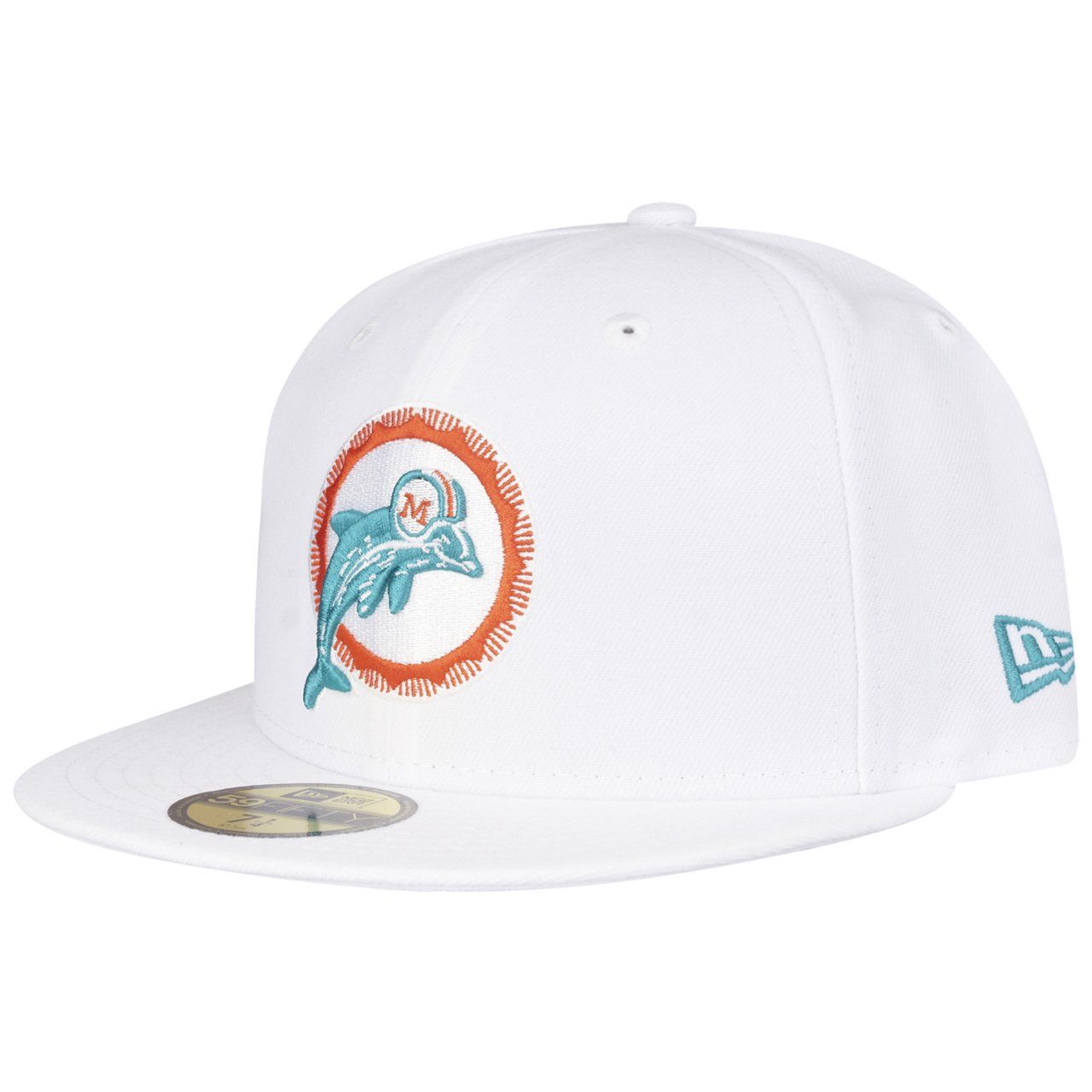 New Era 59Fifty Cap - NFL RETRO Miami Dolphins weiß