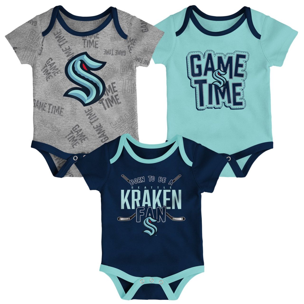 Outerstuff NHL Baby 3er Body-Set Seattle Kraken