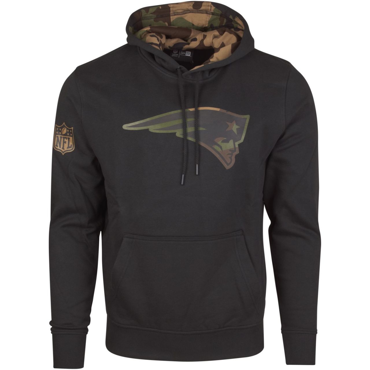 New Era Fleece Hoody - NFL New England Patriots schwarz camo