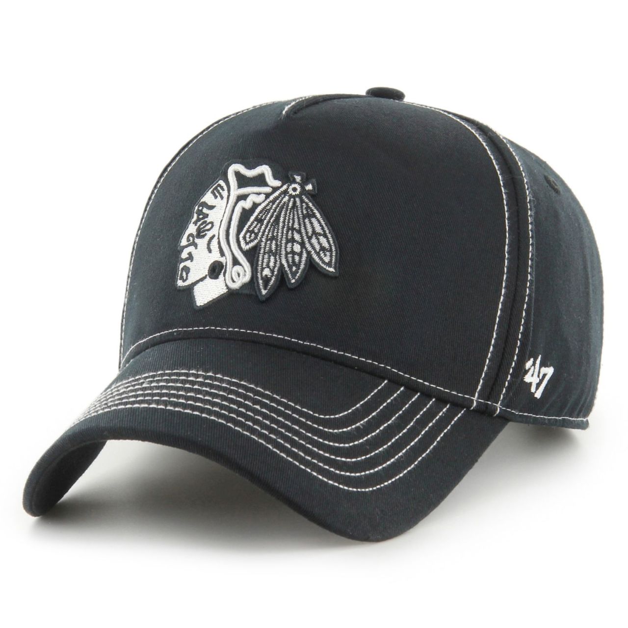 47 Brand Adjustable Cap - STITCH Chicago Blackhawks schwarz