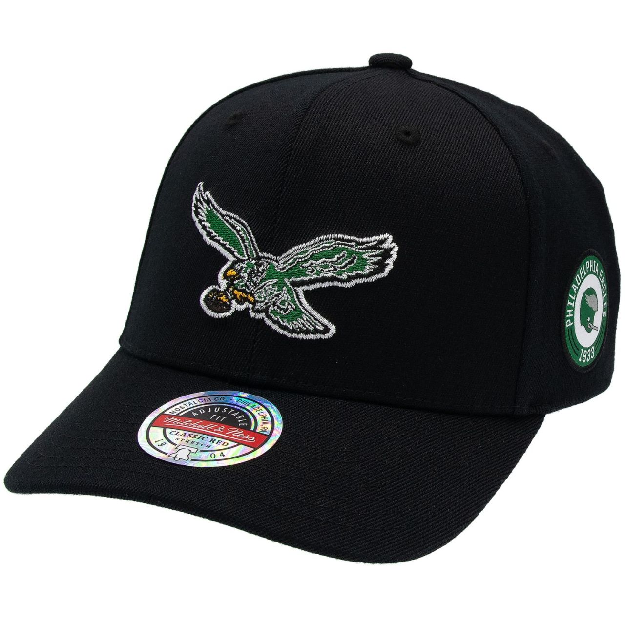 M&N Stretch Snapback Classic Red Cap - Philadelphia Eagles