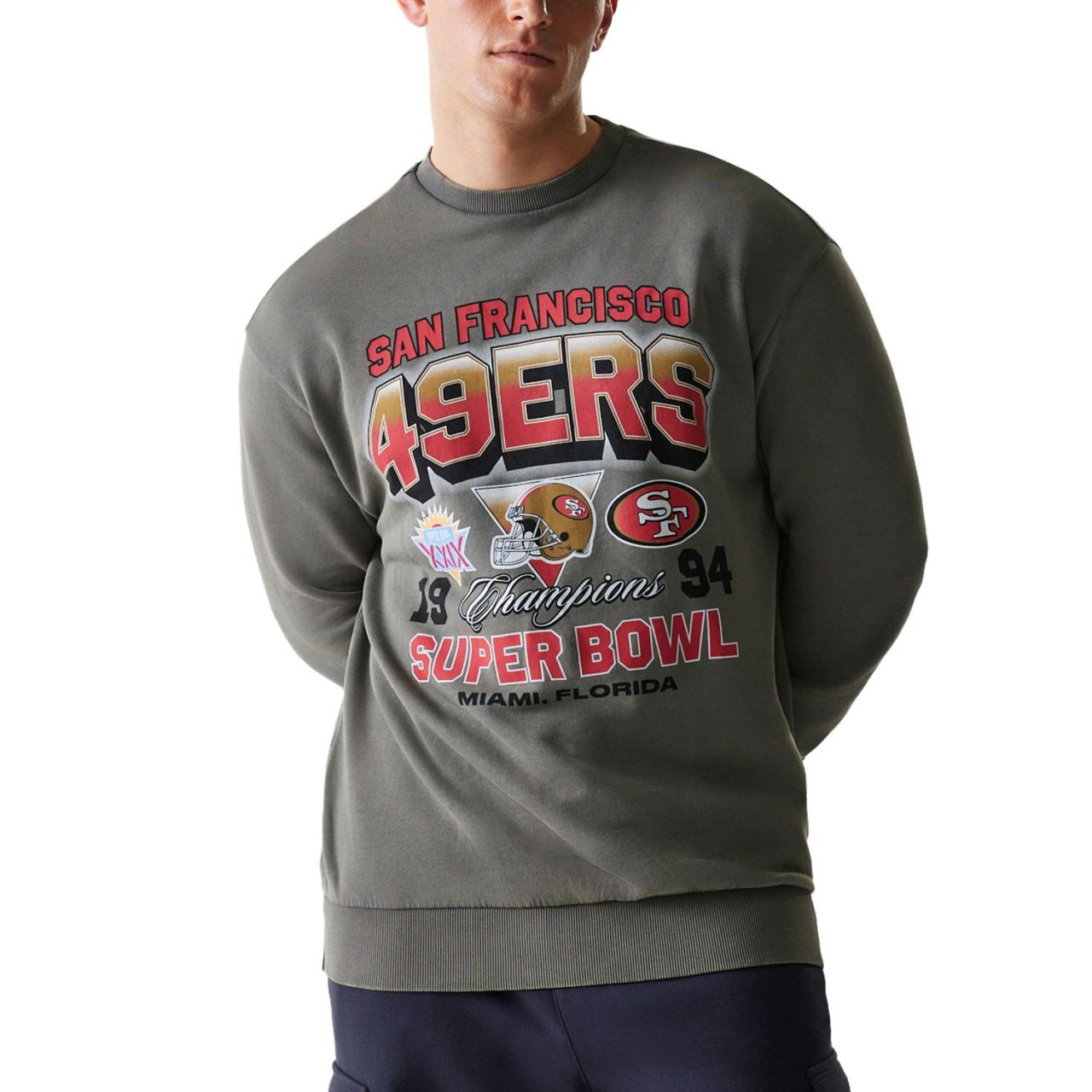 New Era Washed Oversized Pullover - San Francisco 49ers