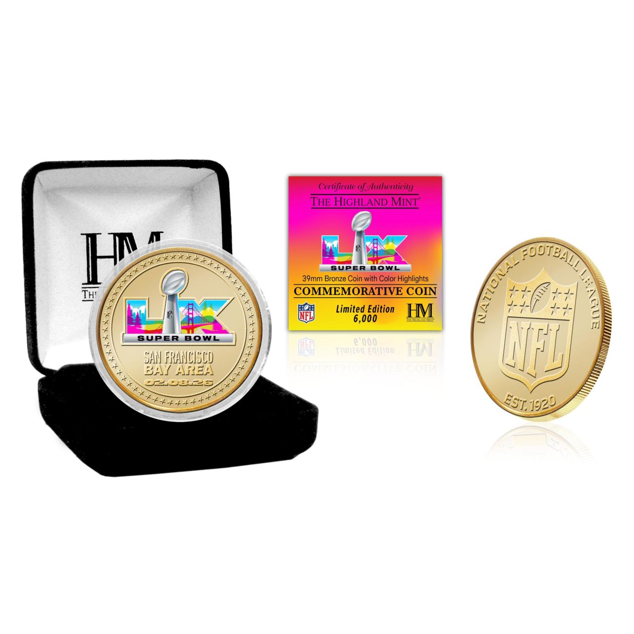 Super Bowl LX San Francisco Bay Area Flip Coin NFL Münze