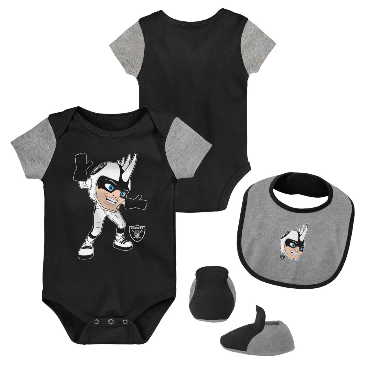 Outerstuff Baby Mascot Bootie Set Las Vegas Raiders