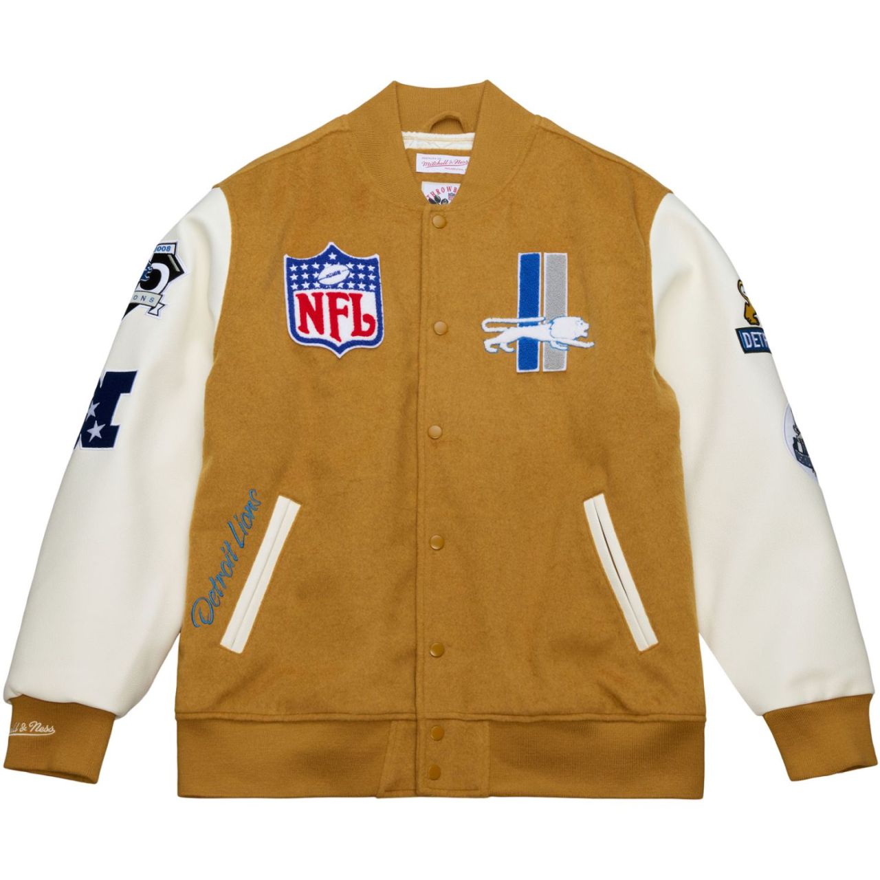 Mitchell & Ness Varsity Jacke - DUSTED Detroit Lions