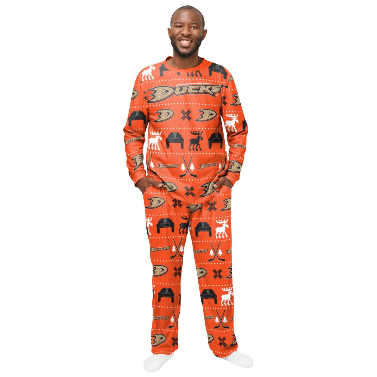 NHL Winter XMAS Pyjama Schlafanzug - Anaheim Ducks