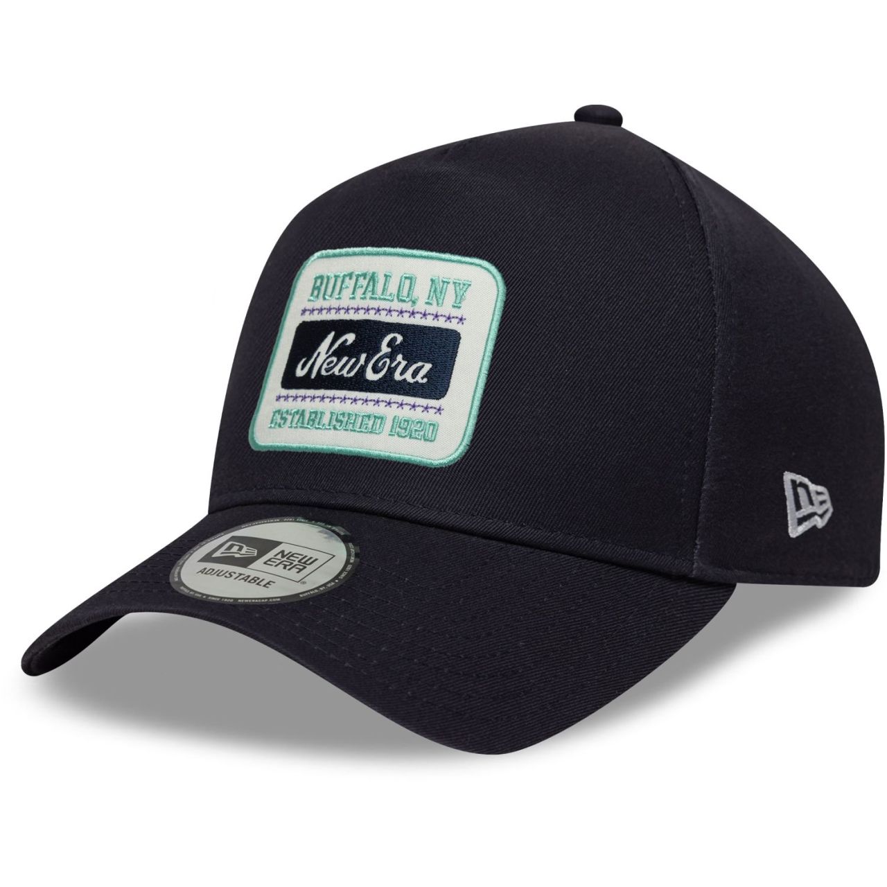 New Era A-Frame Trucker Cap - RETRO PATCH washed navy