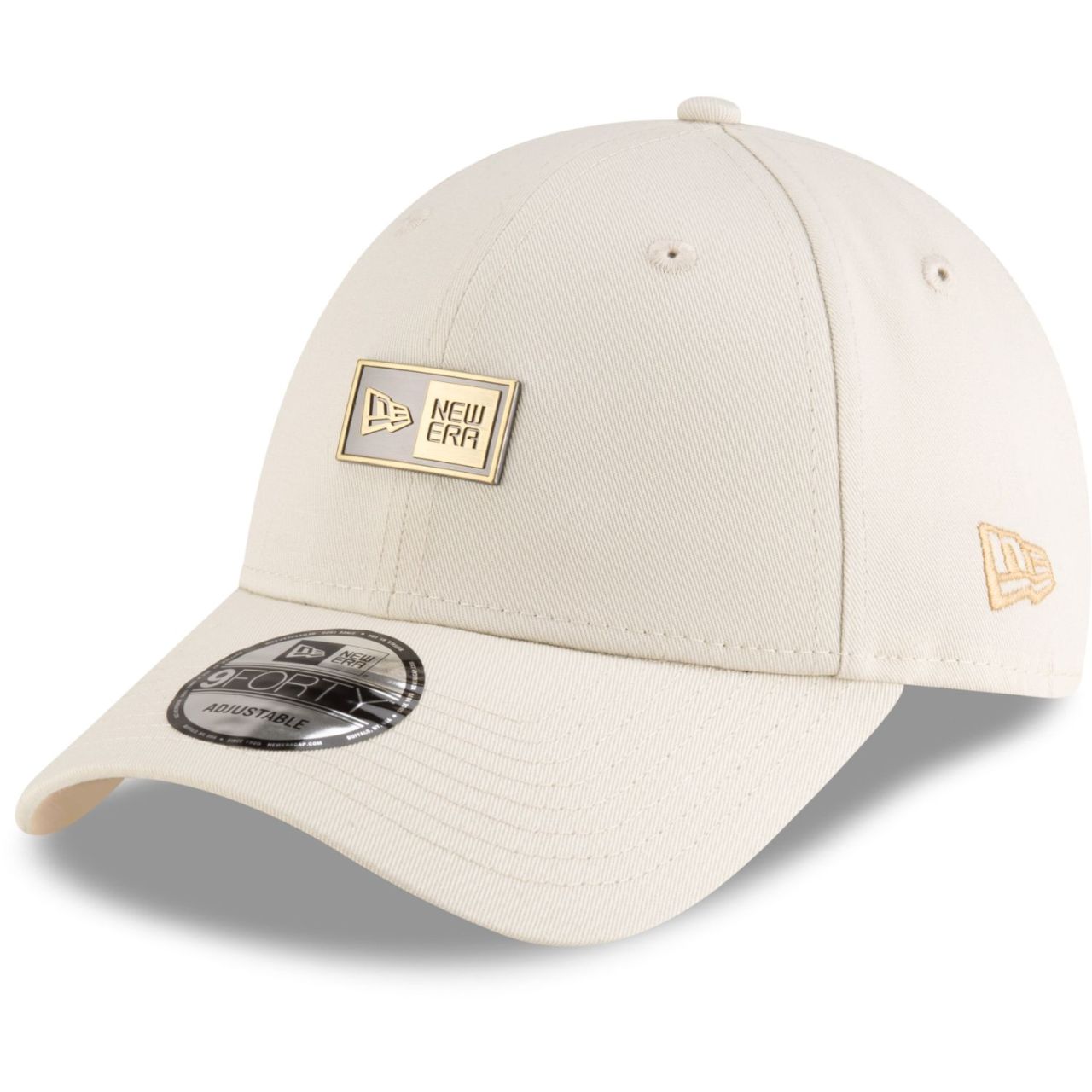 New Era 9Forty Strapback Cap - METAL BADGE ivory beige