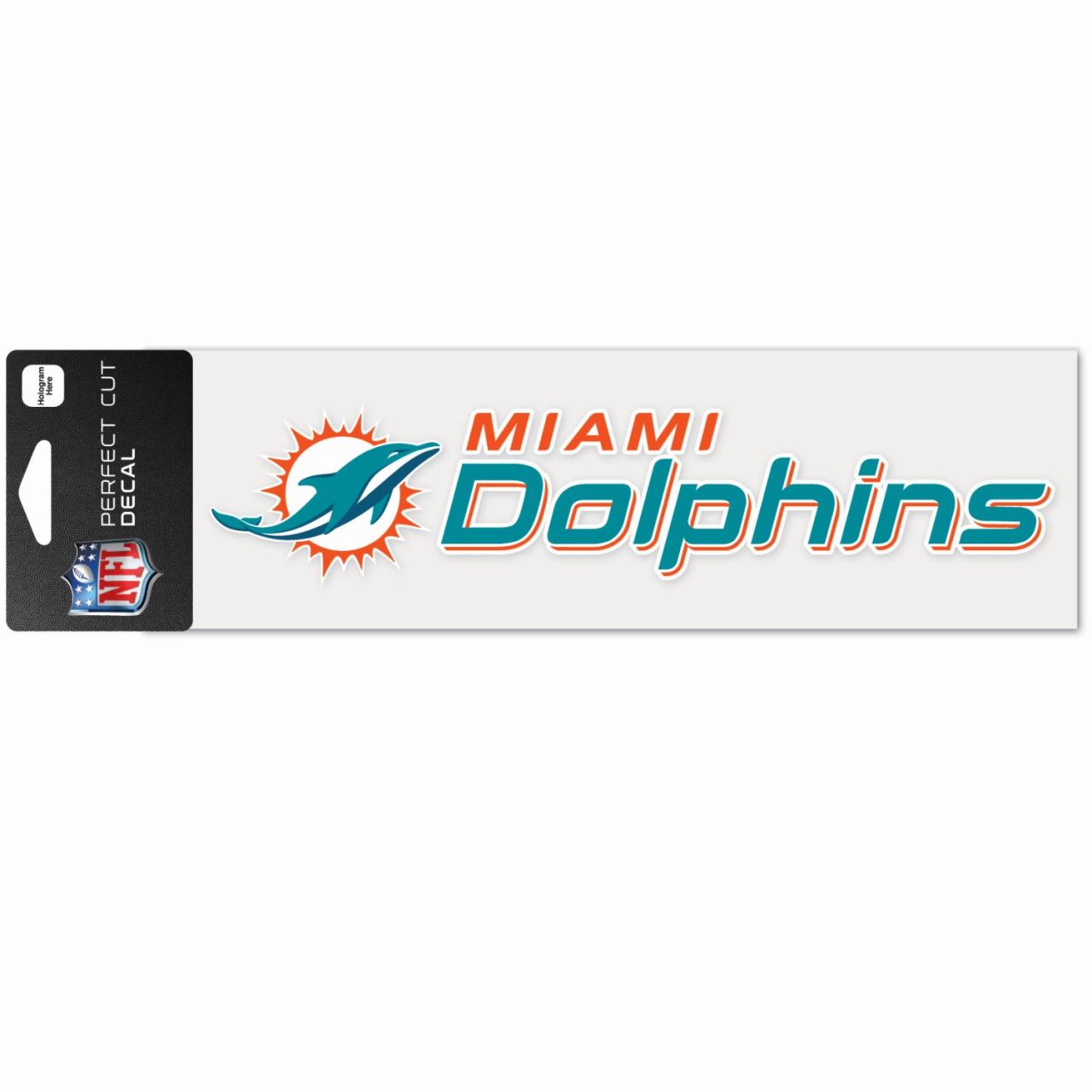 NFL Perfect Cut Aufkleber 8x25cm Miami Dolphins