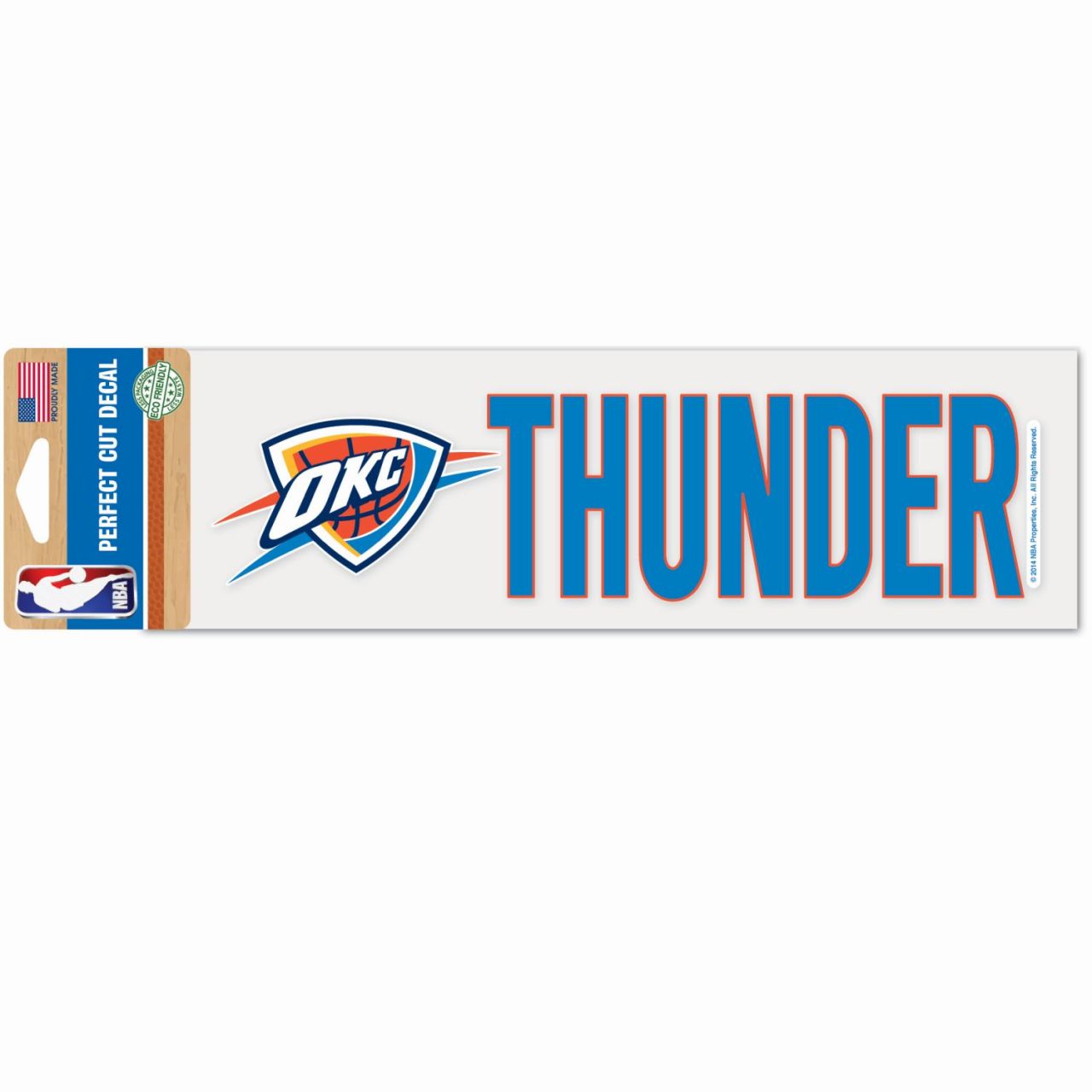 NBA Perfect Cut Aufkleber 8x25cm Oklahoma City Thunder