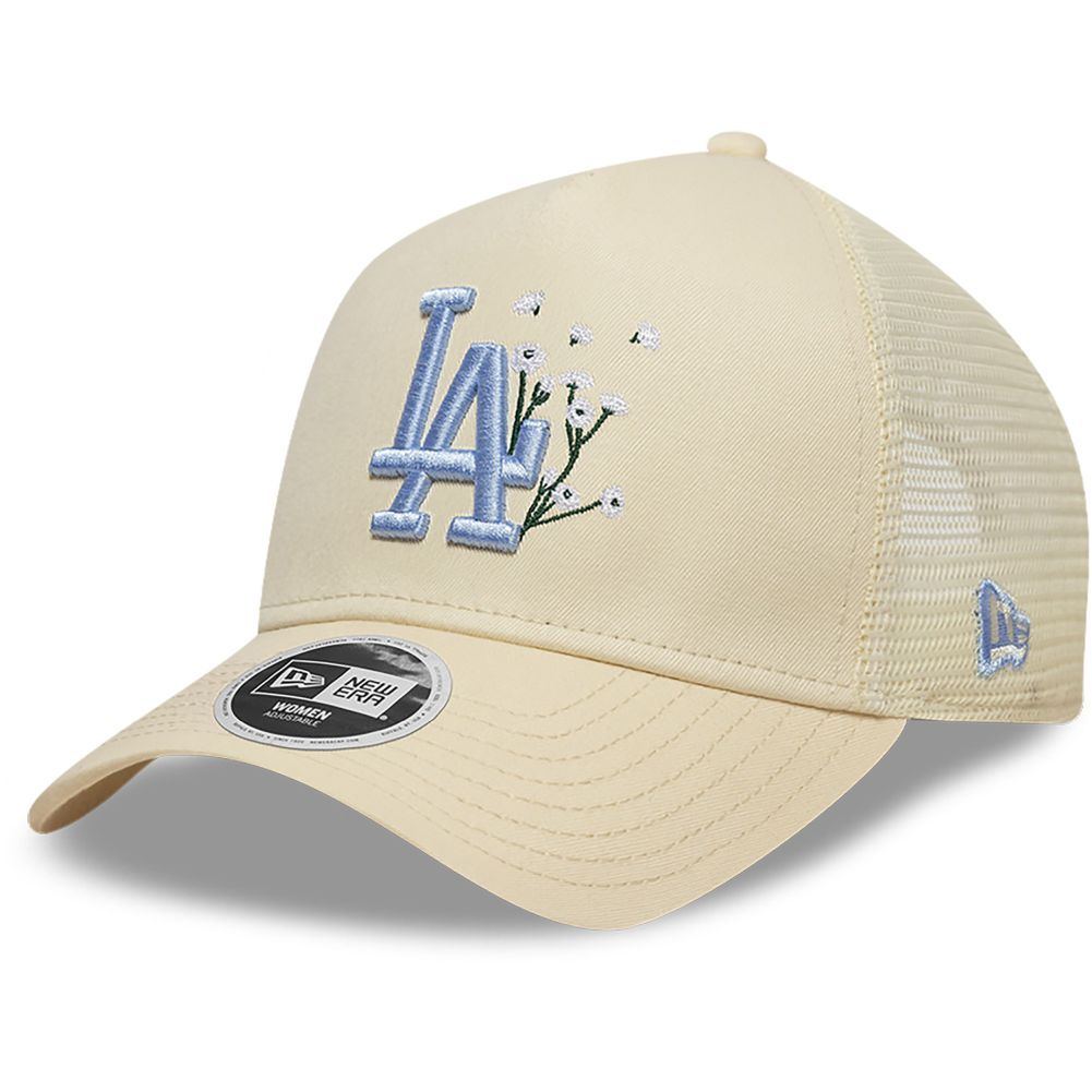 New Era Damen A-Frame Trucker Cap Los Angeles Dodgers beige