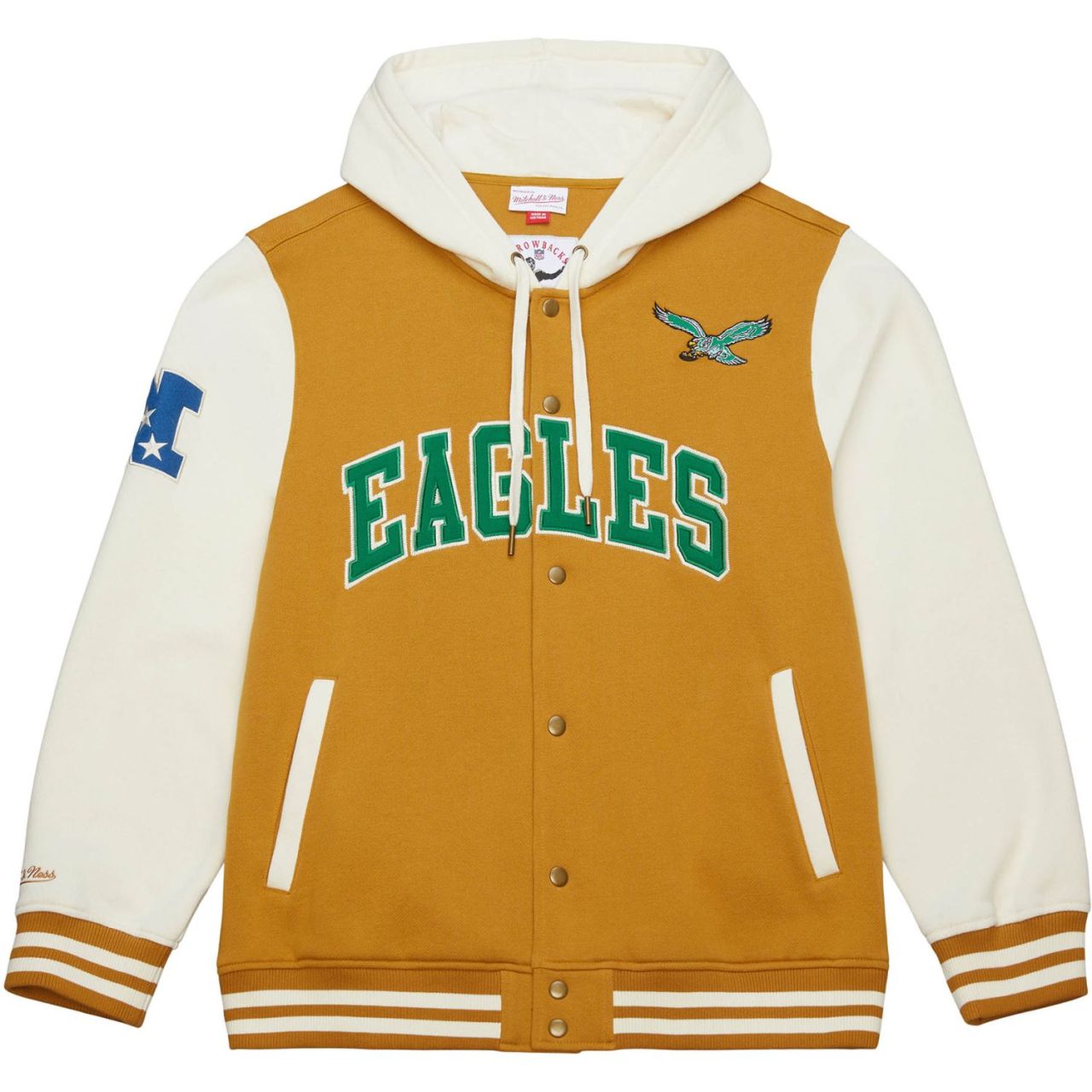 M&N Midweight Hooded Fleece Jacke - Philadelphia Eagles