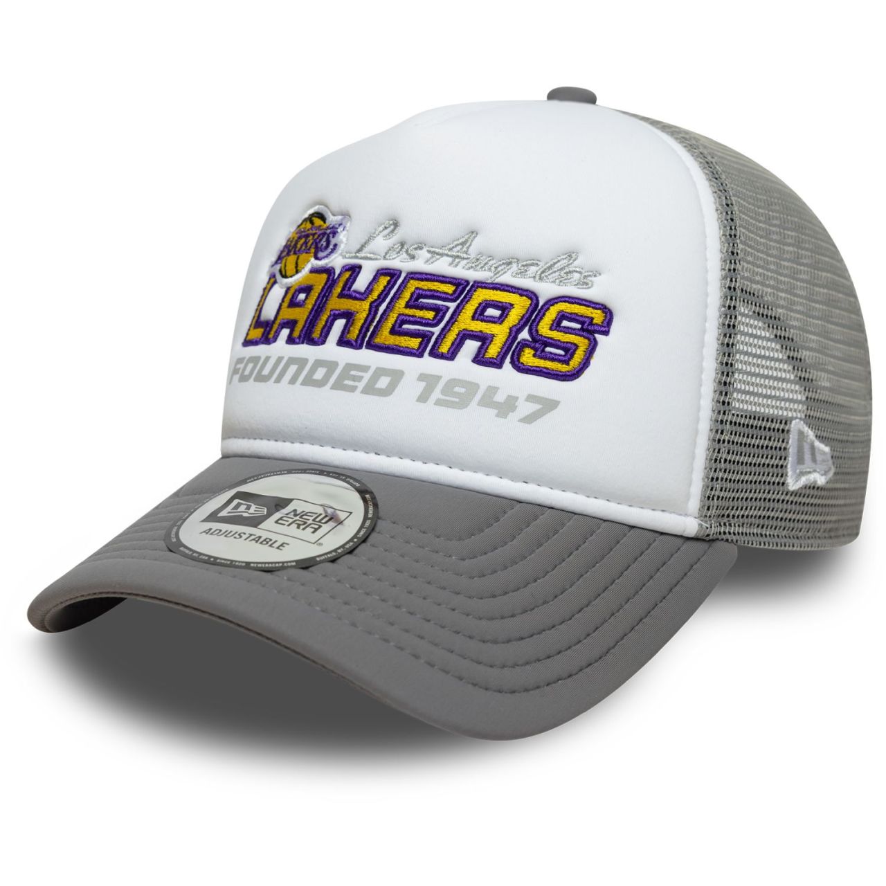 New Era A-Frame Mesh Trucker Cap - FOAM Los Angeles Lakers