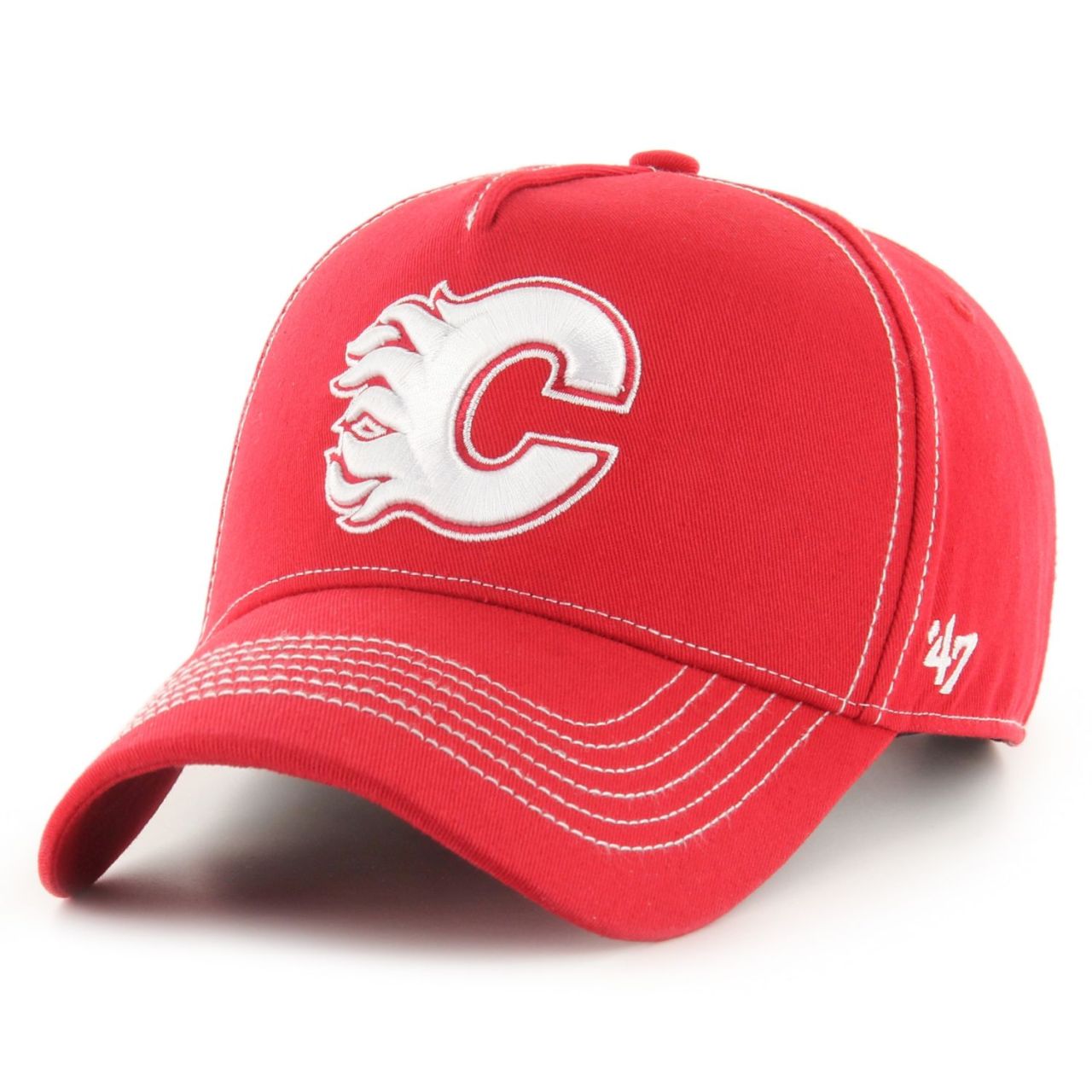 47 Brand Adjustable Cap - STITCH Calgary Flames rot