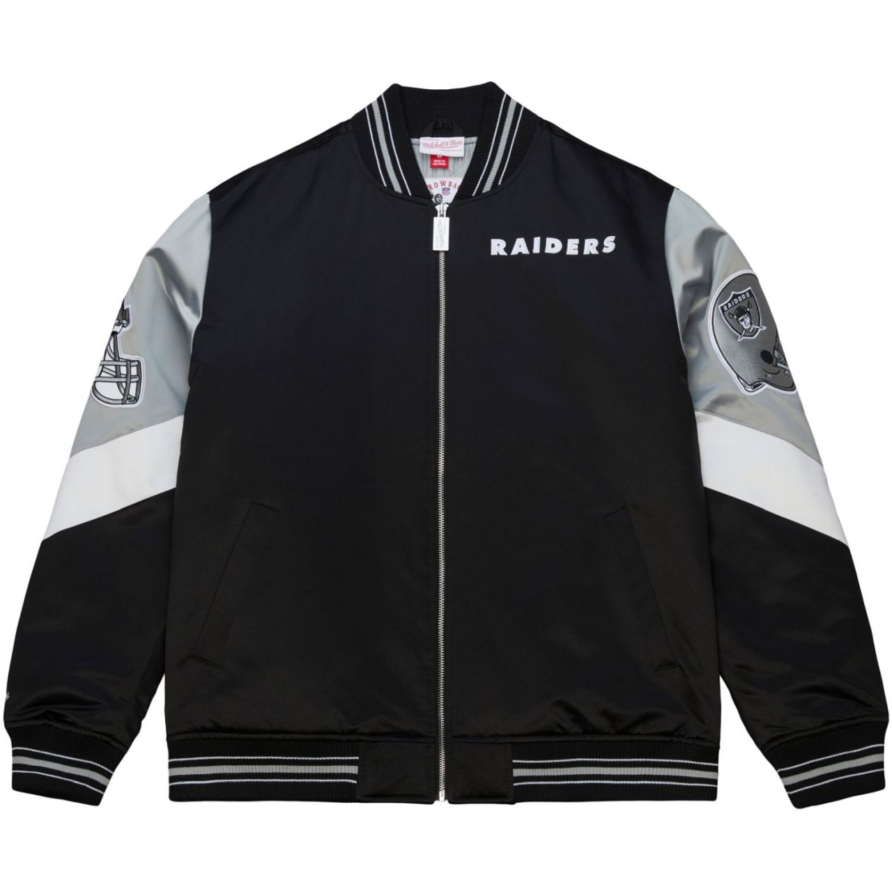M&N Heavyweight Satin Jacke NFL Oakland Raiders