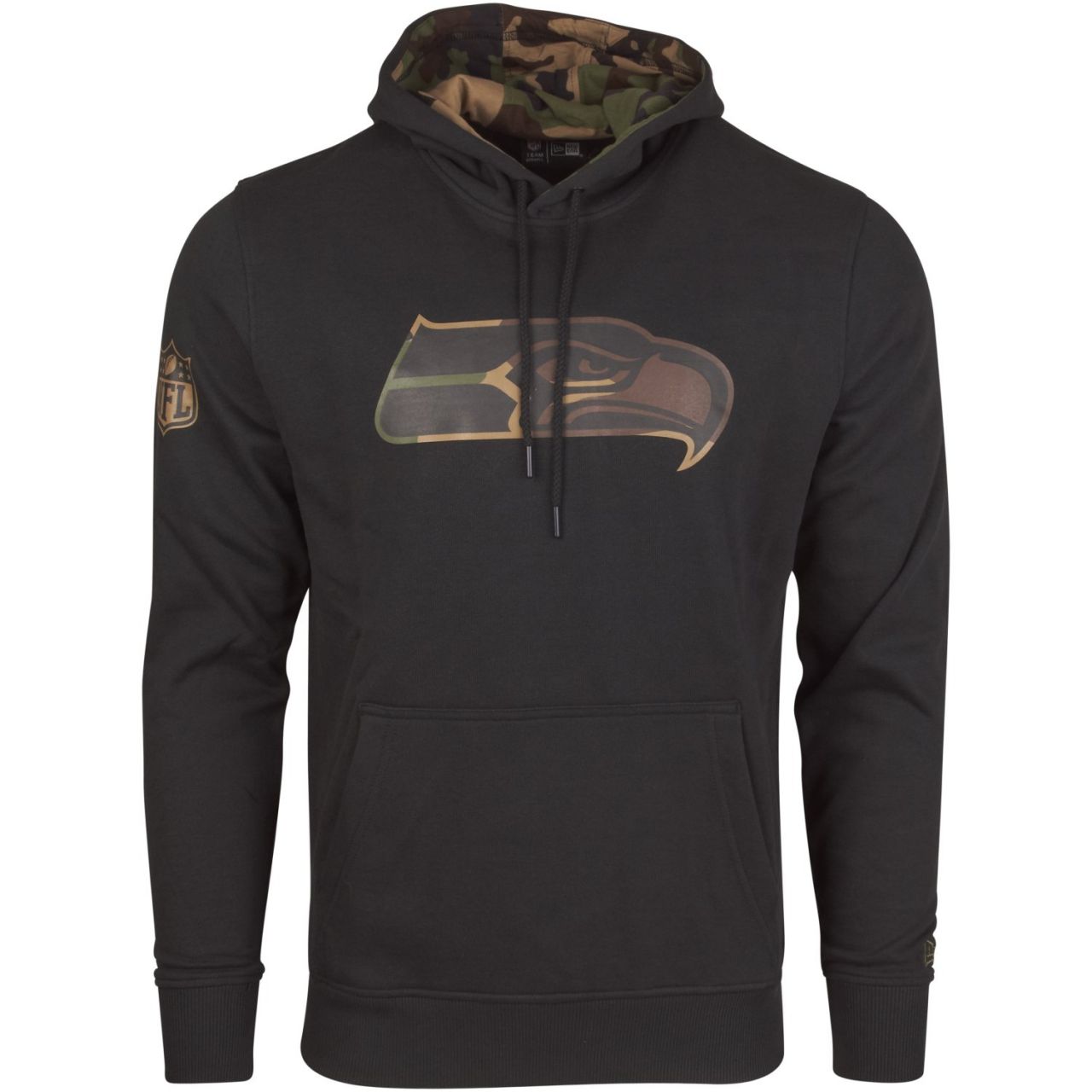 New Era Fleece Hoody - NFL Seattle Seahawks schwarz / camo