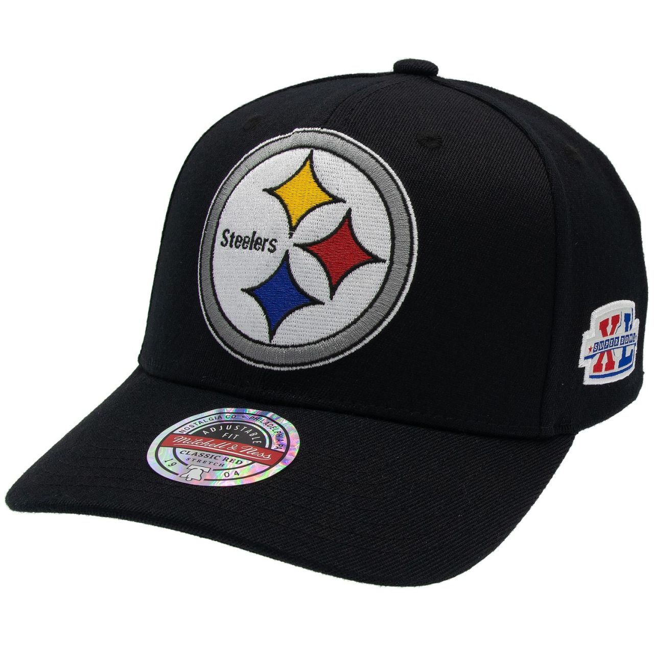 M&N Stretch Snapback Classic Red Cap - Pittsburgh Steelers