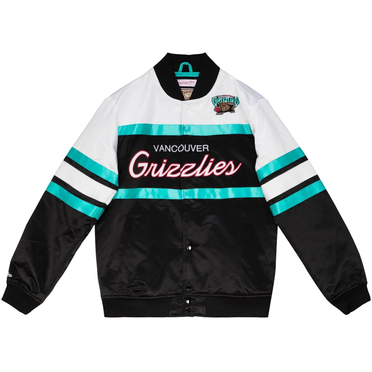 M&N Heavyweight Satin Jacke - SCRIPT Vancouver Grizzlies