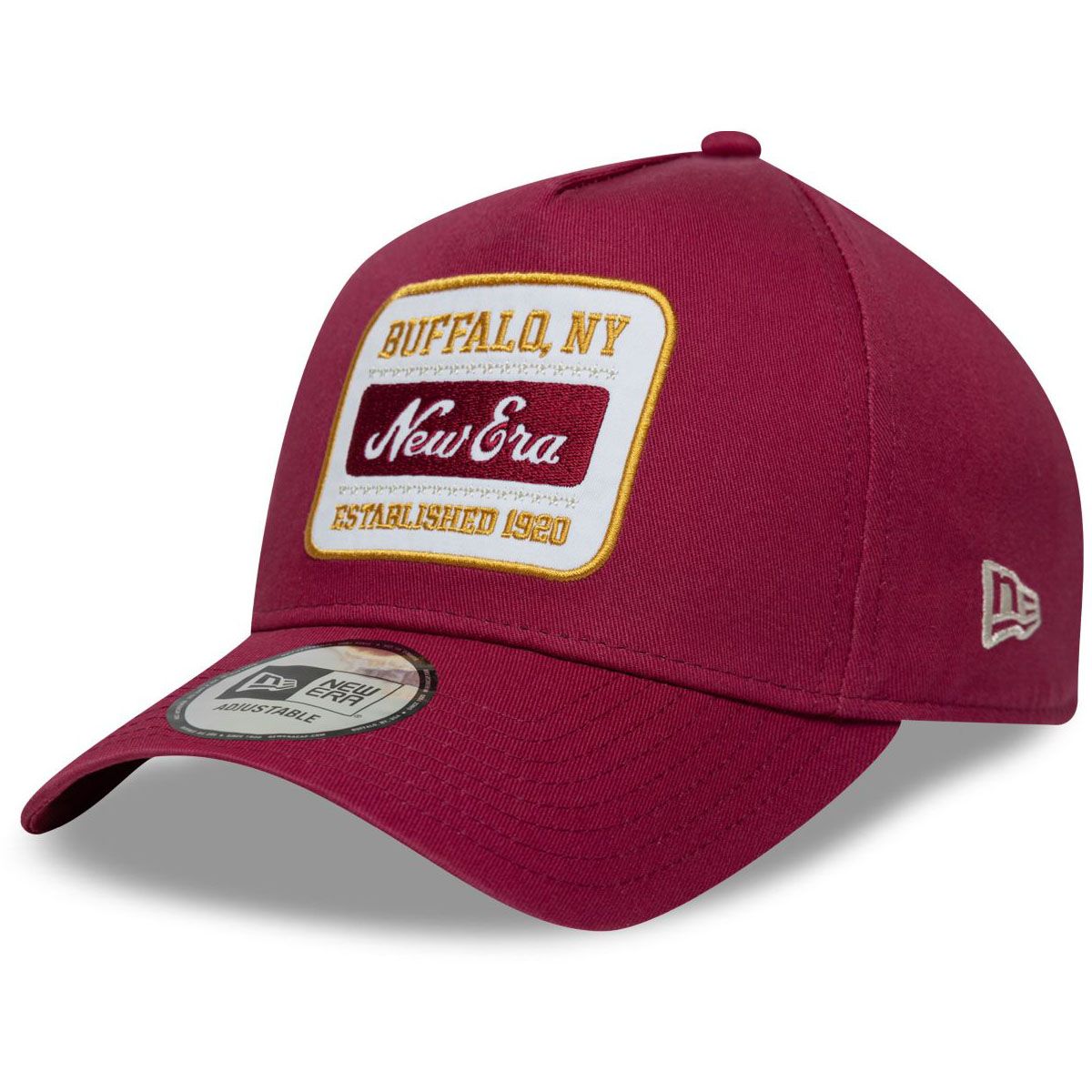 New Era A-Frame Trucker Cap - RETRO PATCH maroon