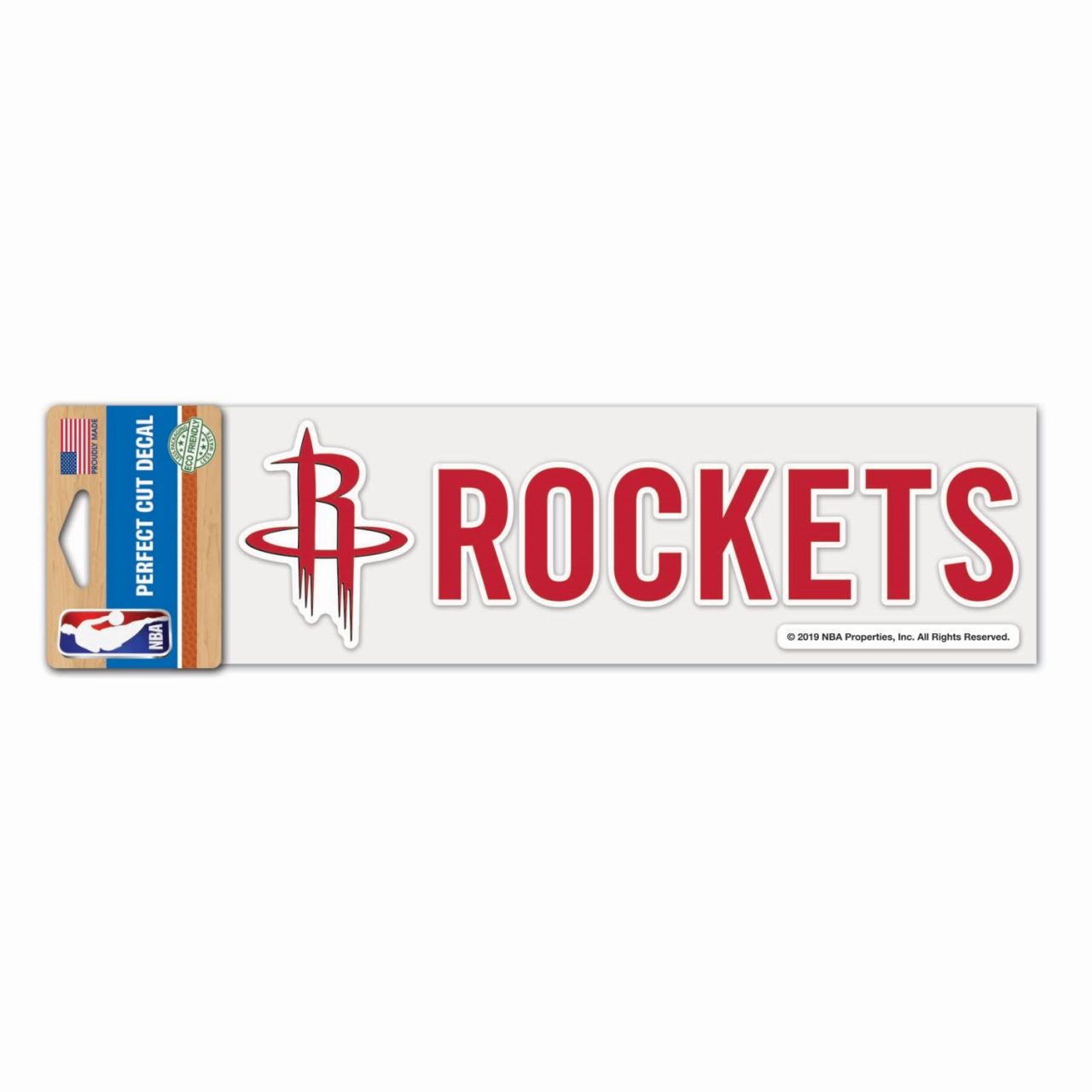 NBA Perfect Cut Aufkleber 8x25cm Houston Rockets