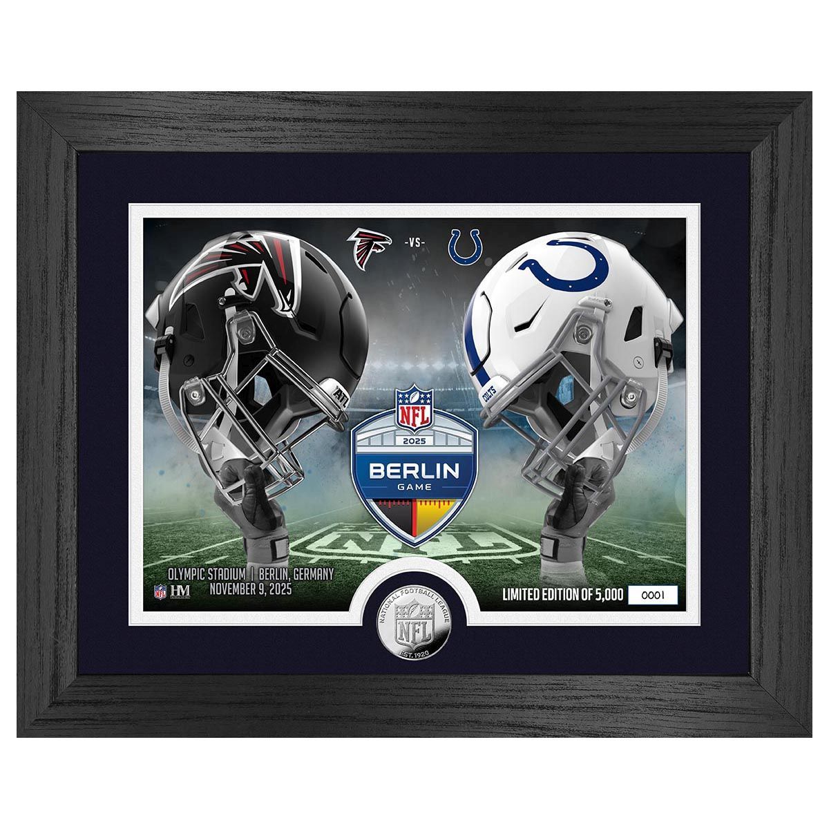 NFL Berlin Game 2025 Falcons vs. Colts Silver Coin Bild