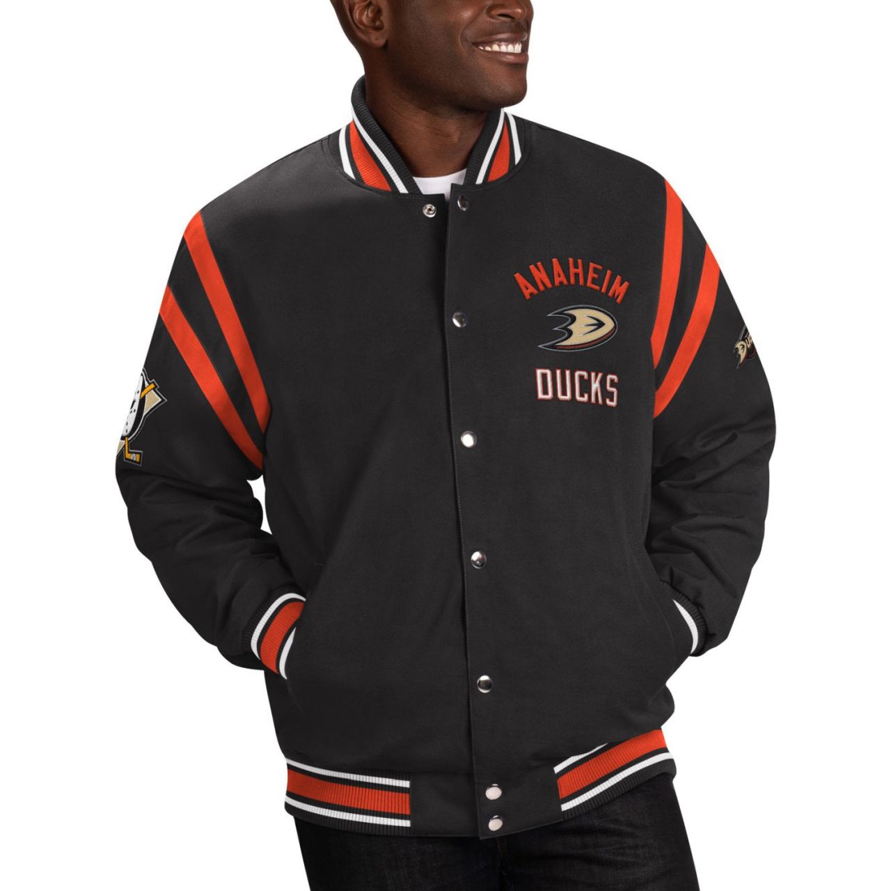 G-III Anaheim Ducks NHL Tailback Varsity Jacke