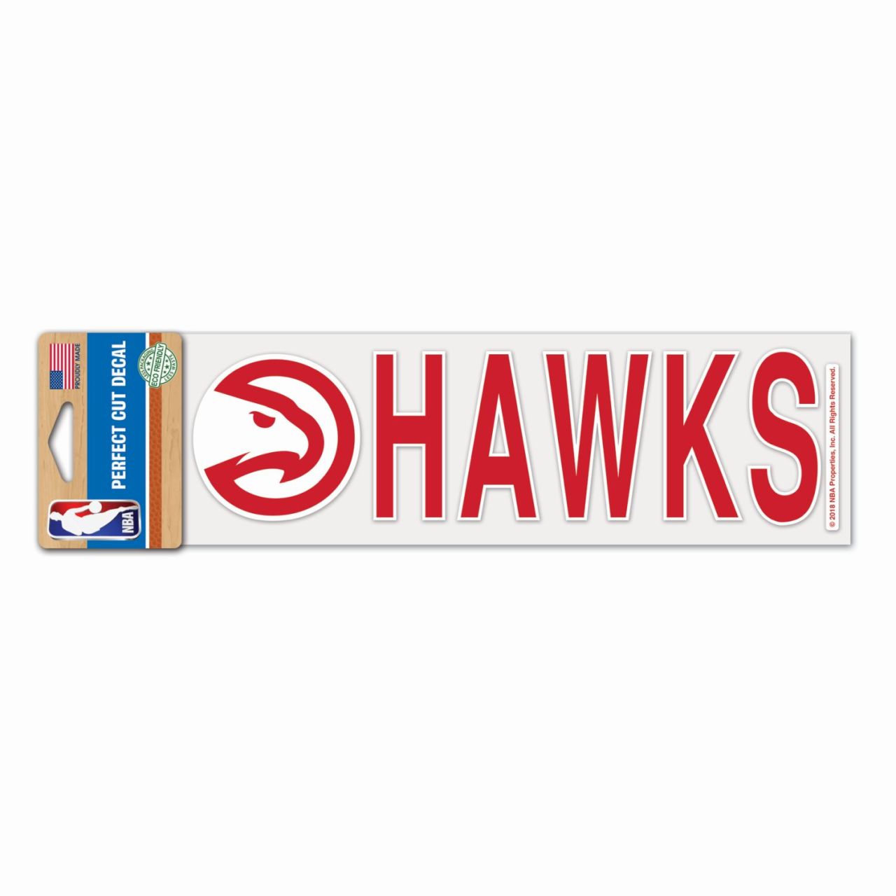 NBA Perfect Cut Aufkleber 8x25cm Atlanta Hawks