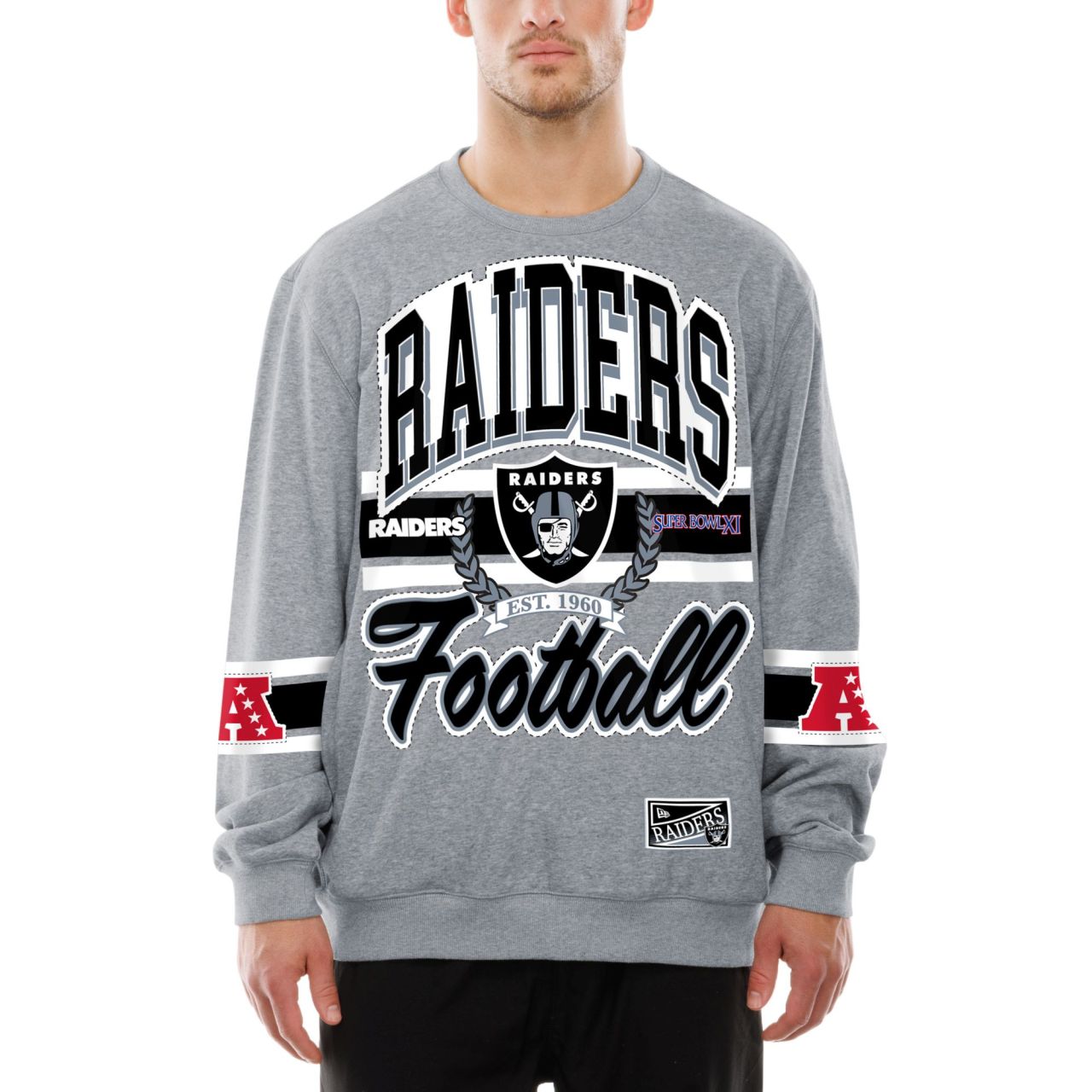 New Era Fleece Pullover - NFL Las Vegas Raiders grau