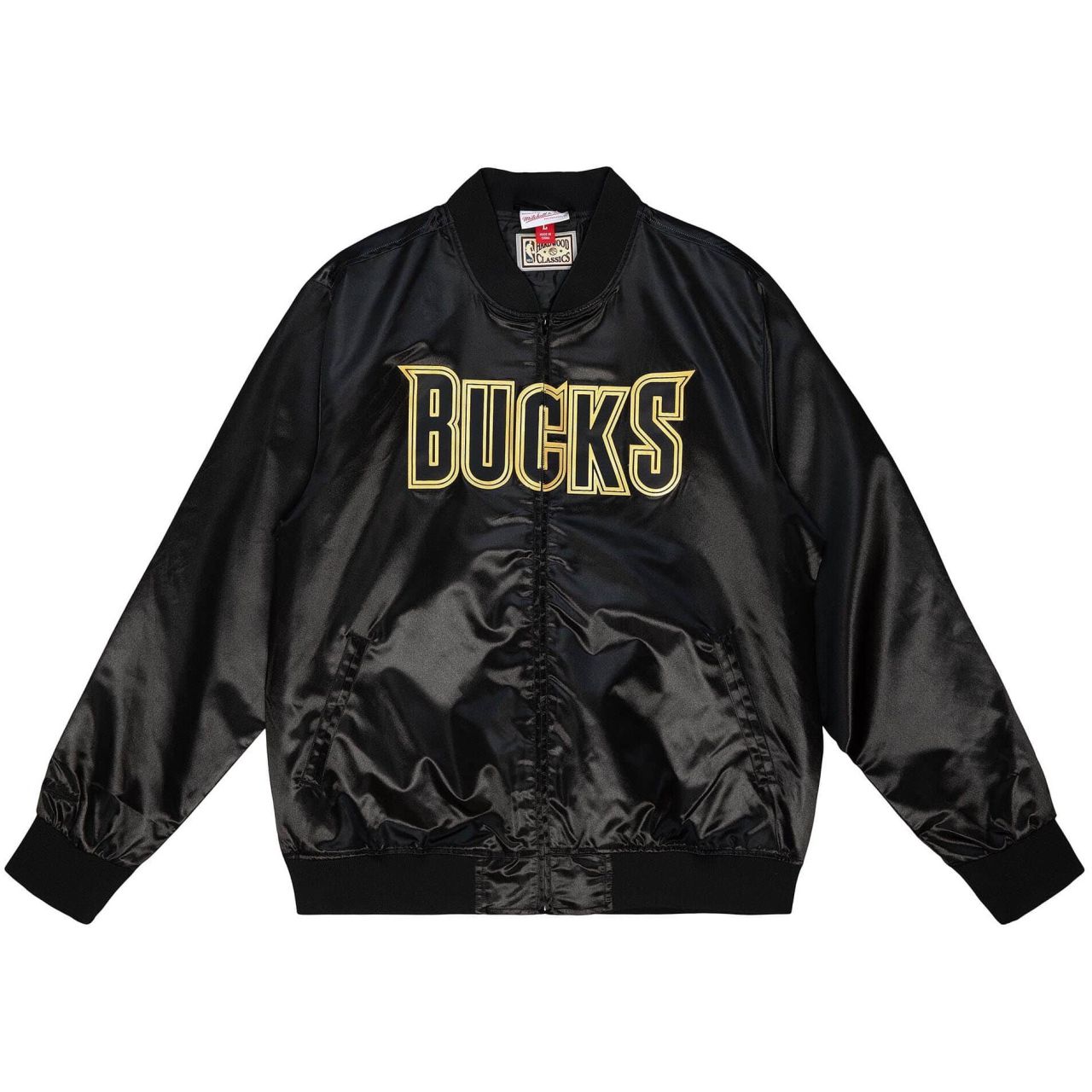 M&N Big Face 4.0 Satin Jacke - NBA Milwaukee Bucks