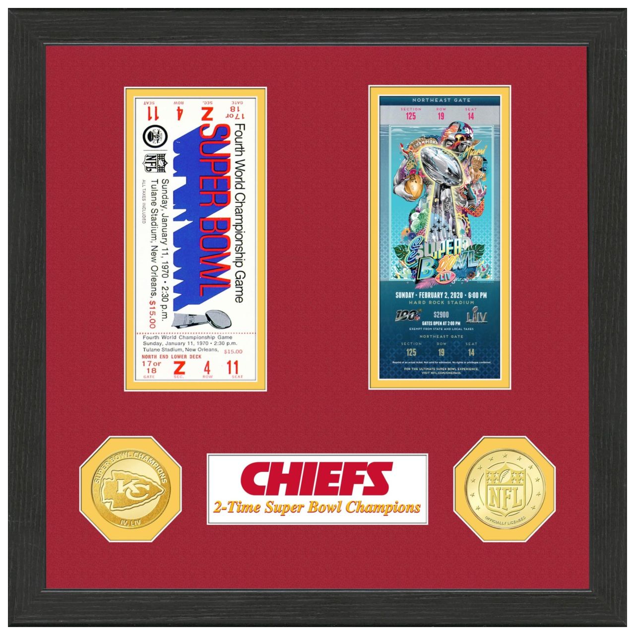 Kansas City Chiefs Super Bowl Championship Ticket Coin Bild