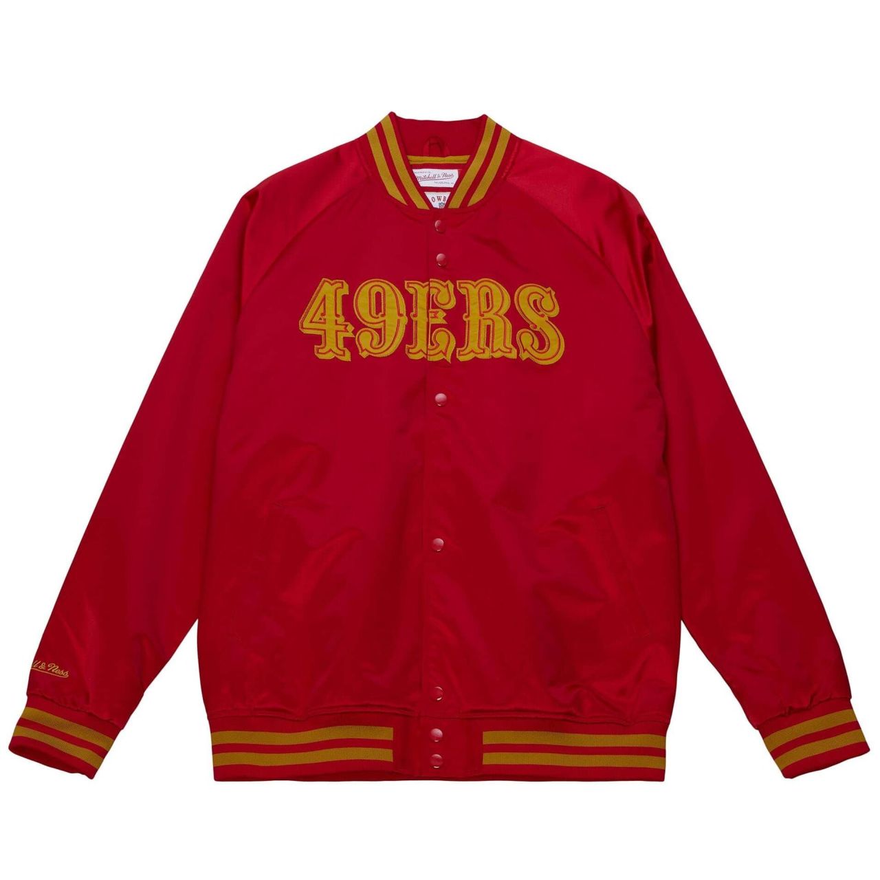 M&N Lightweight Satin Varsity Jacke San Francisco 49ers rot