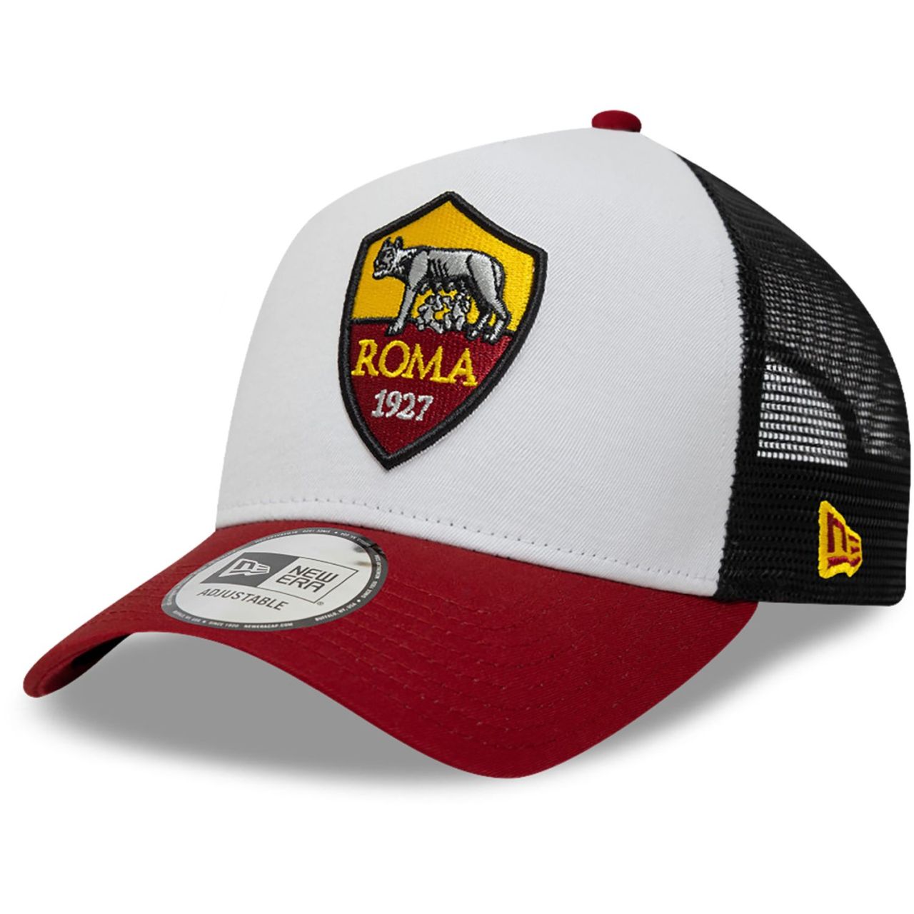 New Era A-Frame Mesh Trucker Cap - AS Roma weiß
