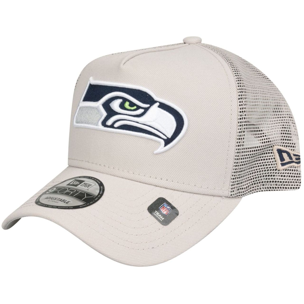 New Era A-Frame Mesh Trucker Cap - Seattle Seahawks stone