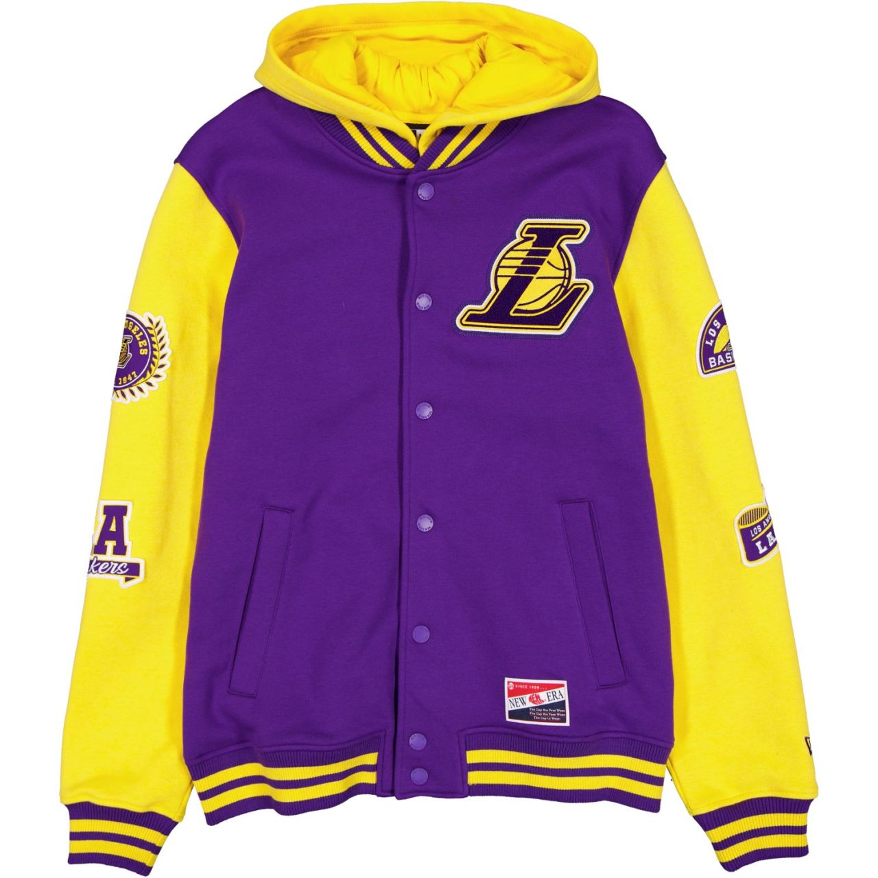 New Era Midweight Hoody Fleece Jacke Los Angeles Lakers