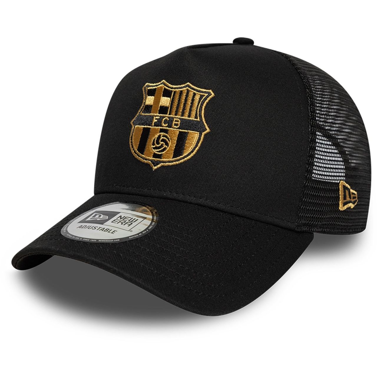 New Era Adjustable Trucker Cap - GOLD LOGO FC Barcelona
