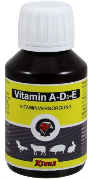 Vitamin AD3E 100ml, Futterergänzung für Geflügel, Rinder und Schweine