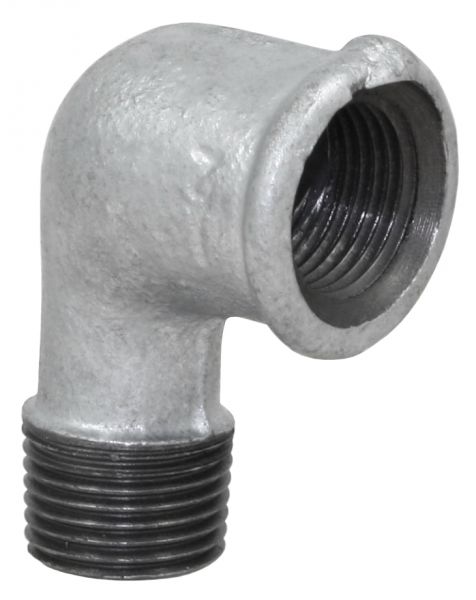 Temperguss Winkel 90°Grad, 1 1/4 Zoll, IG-AG, Innengewinde x Außeng...