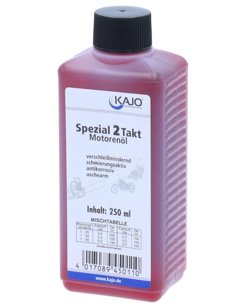 Kajo Spezial 2-Takt Motorenöl 250ml - für Rasenmäher und Motorsägen